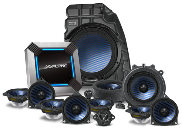 Alpine PSS-TSLA-213P : 13-Channel Hi-Res Sound System Upgrade w/DSP, 2018-2021 Tesla Model 3 (Premium Stereo).