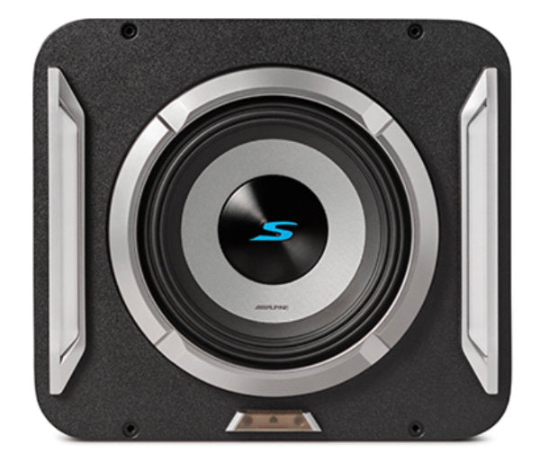 Alpine S2-SB8 : 8" Passive Loaded Subwoofer Enclosure, front view.