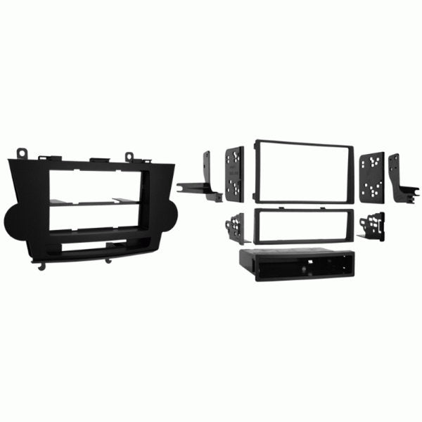 Metra 99-8222 : DIN or DDIN Radio Replacement Dash Kit, 2008-2012 Highlander, shown in Black.