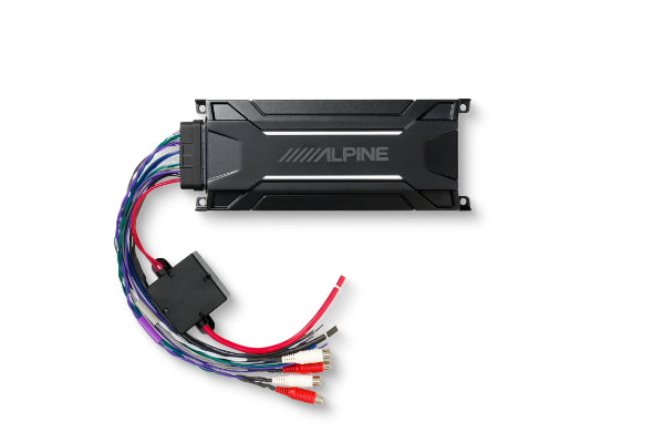Alpine KTA-30FW : 4ch x 75W RMS @ 2Ω/4Ω Amplifier, top view.