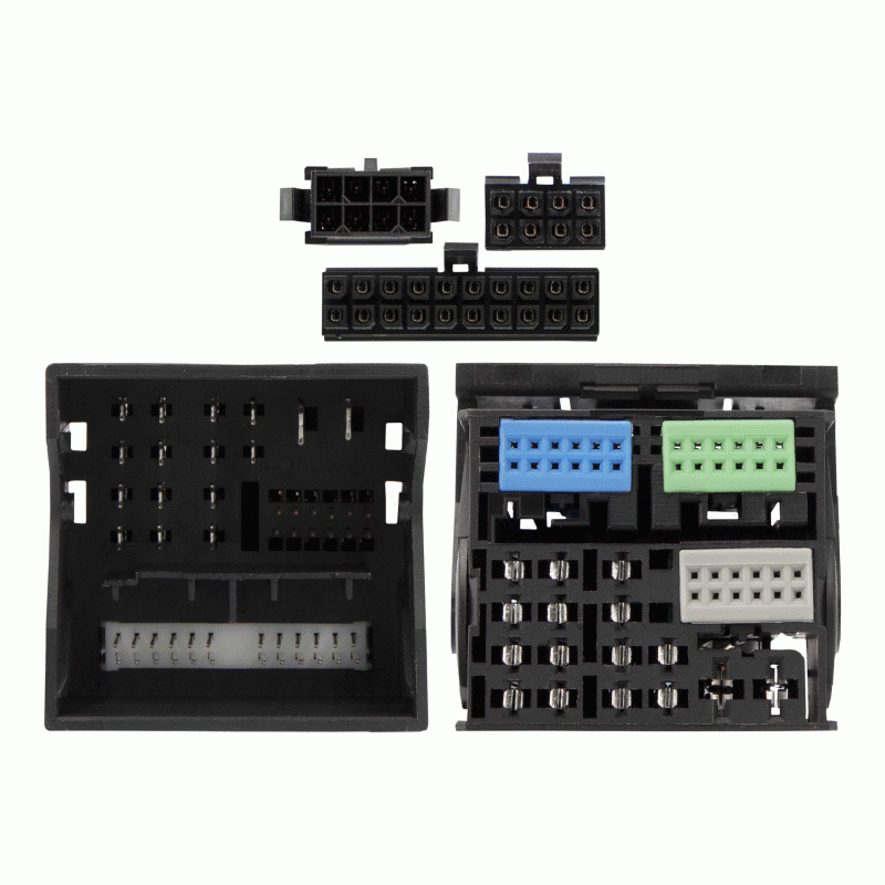 Axxess AXDSPH-VW2 : Amplifier Add-On Line Converter T-Harness, connector view.