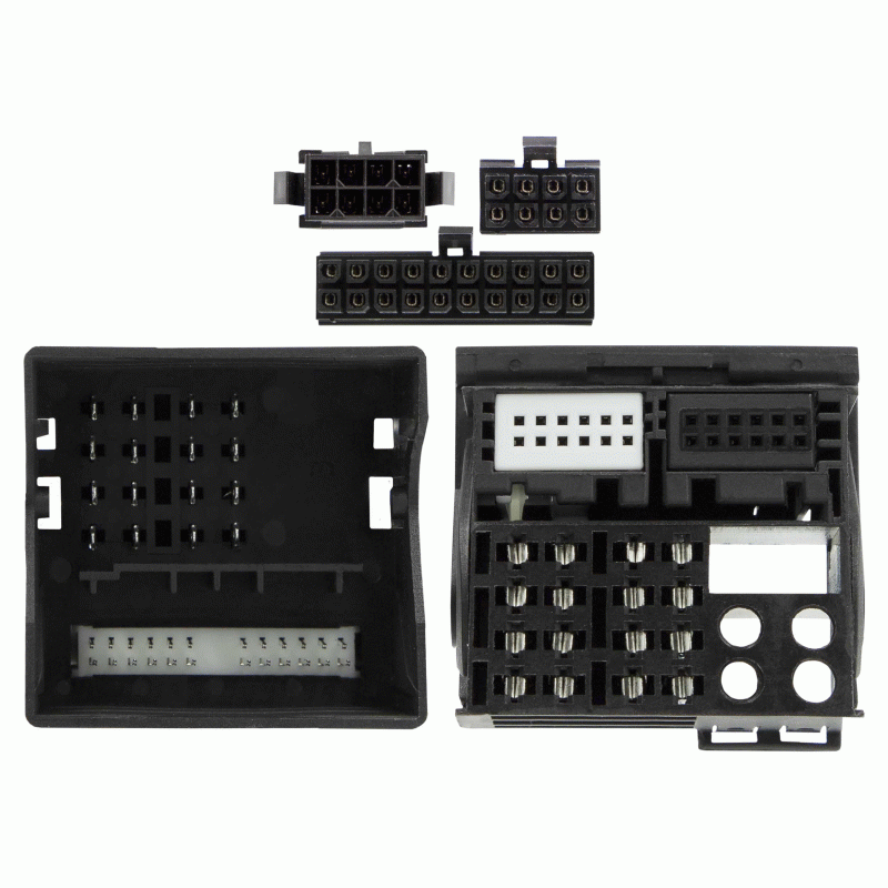 Axxess AXDSPH-VW1 : Amplifier Add-On Line Converter T-Harness, connector view.