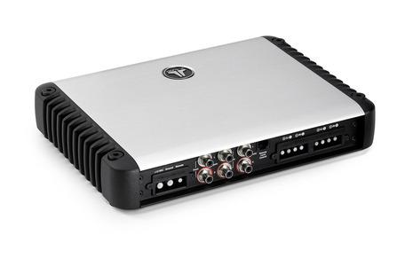JL Audio HD600/4 : 4ch Amplifier - 600W RMS @ 1.5-4Ω, connections side.