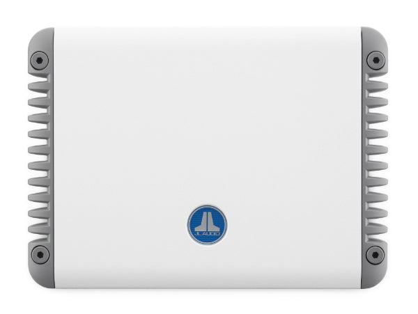 JL Audio MHD900/5 : 5ch Marine Amplifier, top side.