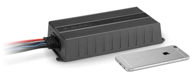 JL Audio MX600/3 : 3ch Marine Amplifier, side view.