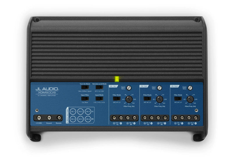 JL Audio XDM600/6 : 6ch Marine Amplifier, settings section.