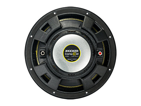 Kicker 44CWC : 12-Inch 300-Watt Subwoofer Driver, 4-Ohm SVC or 4-Ohm DVC, rear view of DVC driver.