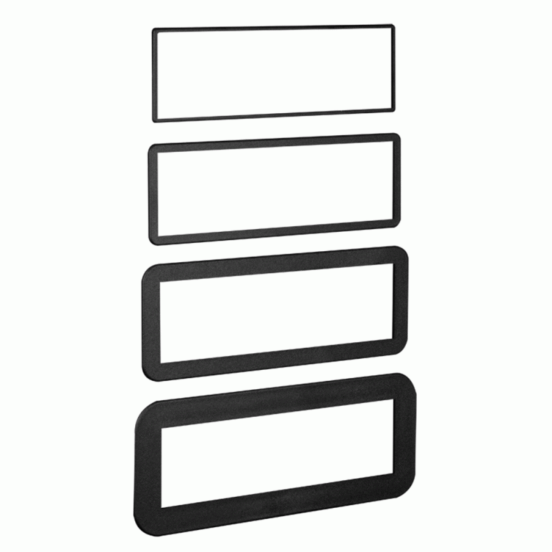 Metra 89-30-0900 : Universal DIN Size Head Unit Spacer Trim Rings