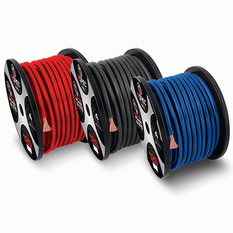T-Spec V8GT10BK50 - 1/0 Power Cable, 100% Copper, Black.