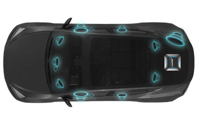 Alpine PSS-TSLA-213P : 13-Channel Hi-Res Sound System Upgrade w/DSP, speaker diagram.