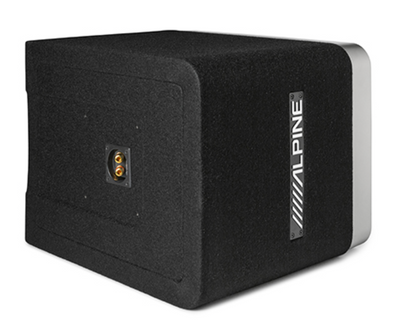 Alpine R2-SB10V : 10" Passive Loaded Subwoofer Enclosure, rear view.