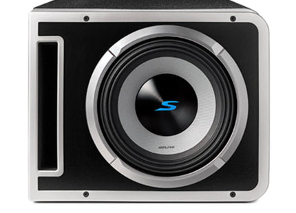 Alpine S2-SB10V : 10" Passive Loaded Subwoofer Enclosure, front side.
