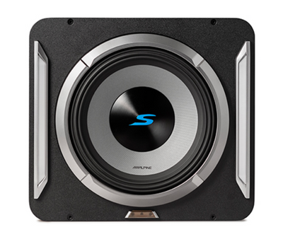 Alpine S2-SB12 : 12" Passive Loaded Subwoofer Enclosure, front view.