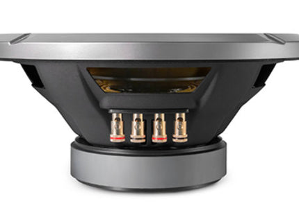 Alpine S2-W8D : 8" 300W Subwoofer, 2Ω or 4Ω DVC, side view.