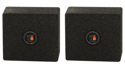 Q-Power SB6.5BL : 6.5" Rhino Lined Speaker Boxes, rear view.