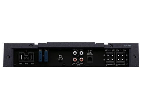 Alpine HDA-F60 : 4ch Hi-Res Automotive Amplifier, input output section.