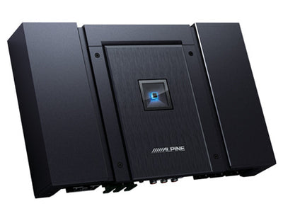 Alpine HDA-V90 : 5ch Hi-Res Automotive Amplifier, front side.
