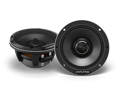 Alpine HDZ-653S : 6.5" 3-Way Slim-Fit Component Door Speakers, mid range drivers.
