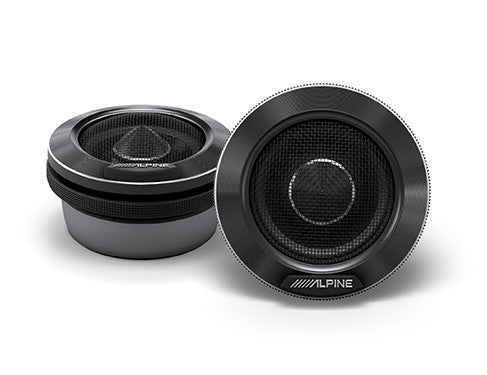 Alpine HDZ-653S : 6.5" 3-Way Slim-Fit Component Door Speakers, tweeters.