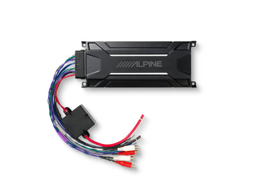 Alpine KTA-30FW : 4ch x 75W RMS @ 2Ω/4Ω Amplifier, top view.