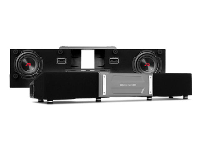 Alpine R2-DB8V-TRK : Dual 8" Loaded Under Seat Subwoofer Enclosure with Amp Space, 750W @ 2Ω Jeep and other Pickups