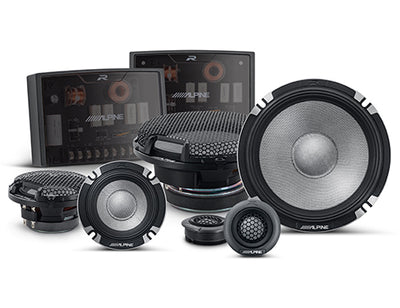 Alpine R2-S653 : 6.5" PRO 3-Way Component Door Speaker System, 100W RMS