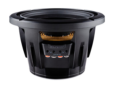 Alpine R2-W8D : 350W 8" Subwoofer Driver, side view.