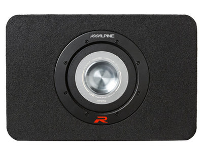 Alpine RS-SB10 : 10" Loaded Under Seat Thin Subwoofer Enclosure, top side.