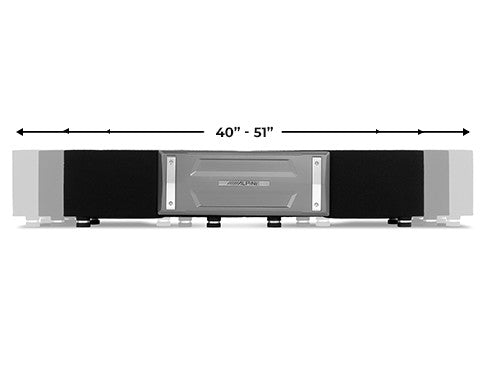 Alpine S-DB8V-TRK : Dual 8" Loaded Under Seat Subwoofer Enclosure with Amp Space, adjustable width to fit most trucks and Jeep Wrangler JL.