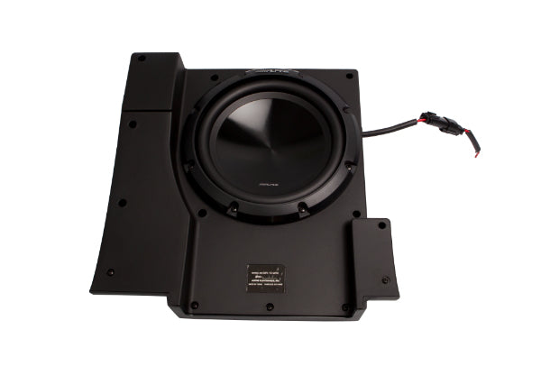 Alpine SBV-10-WRA : 10" 350W 2Ω Sub Box for Wrangler JK Unlimited 2007-2018, bottom side.