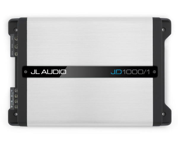 JL Audio JD1000/1 : 1000W or 600W Mono Amplifier @ 2Ω or 4Ω, top side.