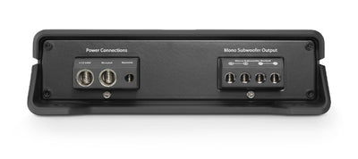 JL Audio JD500/1 : 500W or 250W Mono Amplifier @ 2Ω or 4Ω, output side.