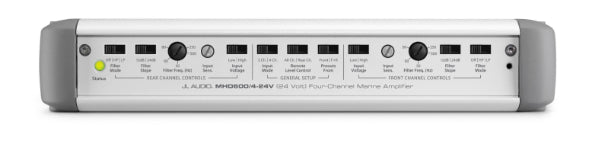 JL Audio MHD600/4-24V : 4ch 24V Marine Amplifier, settings section.