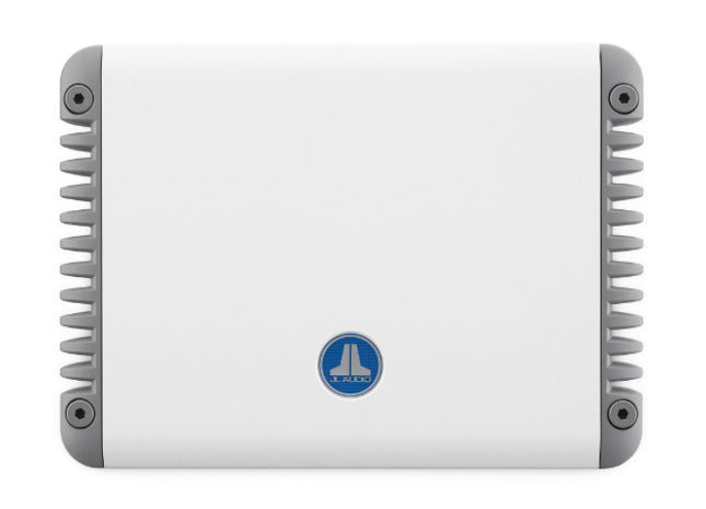 JL Audio MHD900/5 : 5ch Marine Amplifier, top side.