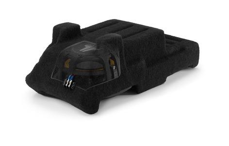 JL Audio SB-GM-3GSLVCNSL/10TW1 : 10" Thin 300W Subwoofer Enclosure, cutaway view.