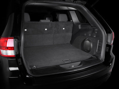 JL Audio SB-J-GCHWK2/10W3v3/BK : 10" 500W 2Ω Subwoofer Enclosure, 2011-2021 Jeep Grand Cherokee, show installed.