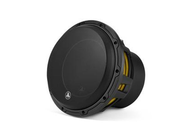 600W 10" Subwoofer Driver, 4Ω Dual Voice Coil : JL Audio 10W6v3, shown with grille.