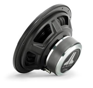 JL Audio 10-Inch 300-Watt Subwoofer Driver, 2-Ohm or 4-Ohm SVC, rear side view.