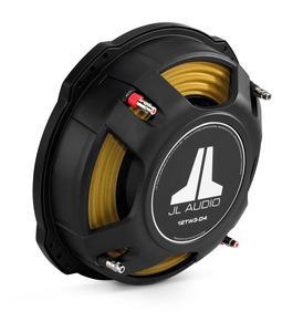 JL Audio 12TW3 : 12-Inch 400-Watt Thin Subwoofer Driver, 4-Ohm or 8-Ohm DVC, rear side view.