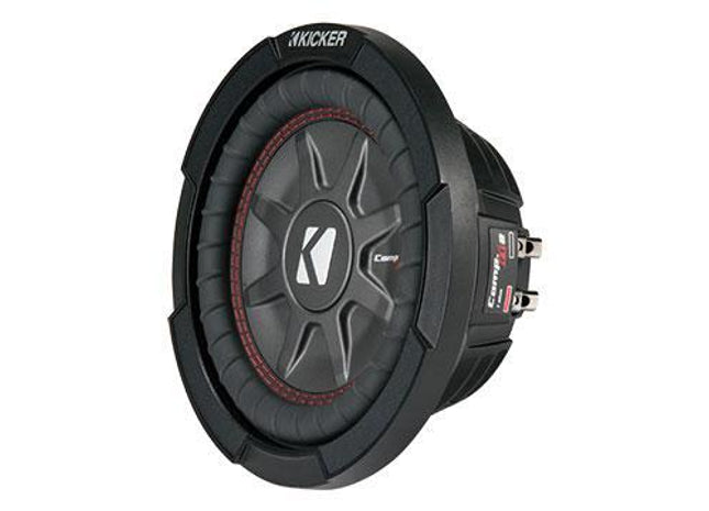 Kicker 43CWRT8 : 300W 8" Thin Subwoofer Driver, 2Ω Dual Voice Coil