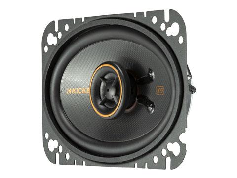 4x6" 75W Coaxial Speakers : Kicker 47KSC4604 front side view.