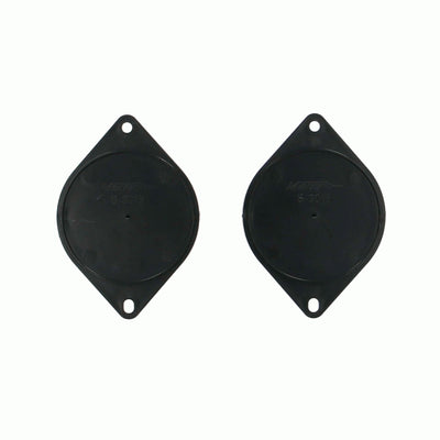 2-1/2-Inch Replacement Dash-Tweeter Adapter-Plate for Select 2000-UP Dodge, Jeep, Mazda, top view.